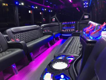 15 Passenger Party Bus Interior